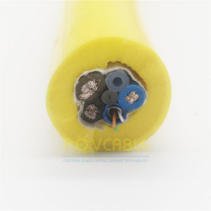 ROV TETHER  3 X4mm2 power cable + single-mode fiber  neutral buoyant cable 