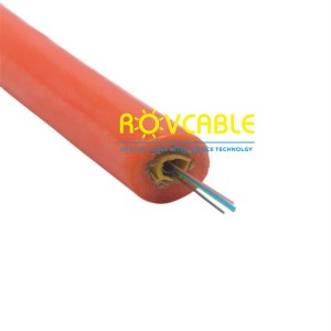 Bright Orange jacket ROV Tether 1 core armored 4 SM fiber optic underwater ROV floating cable