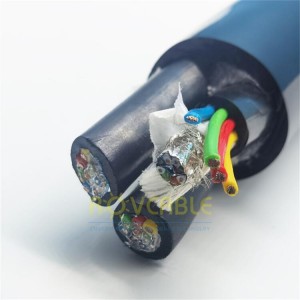 Customized 4 Pairs Of Signal Cable With 4 Core Power Cable With Watertight Plug 