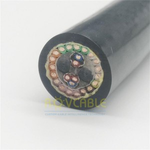 High Flexible 24 cores Underwater Watertight Hybrid cable 