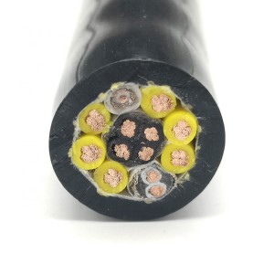 OEM coaxial 75-2+6x2.5mm2+2X0.5 twisted pair +4X1.0 hybrid cable underwater PUR cable