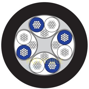 4 twisted screened pairs, 18 AWG Underwater polyurethane cables  